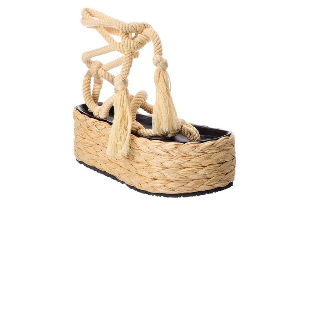 Isabel Marant Elif Rope Platform Sandal, White